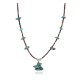 Certified Authentic Navajo .925 Sterling Silver Natural Spiderweb Turquoise Heishi Native American Necklace 15205-2