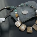 Certified Authentic Navajo .925 Sterling Silver Natural Tigers Eye and Turquoise Native American Necklace 390679736356