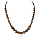 Certified Authentic Navajo .925 Sterling Silver Natural Tigers Eye Heishi Native American Necklace  25307-2