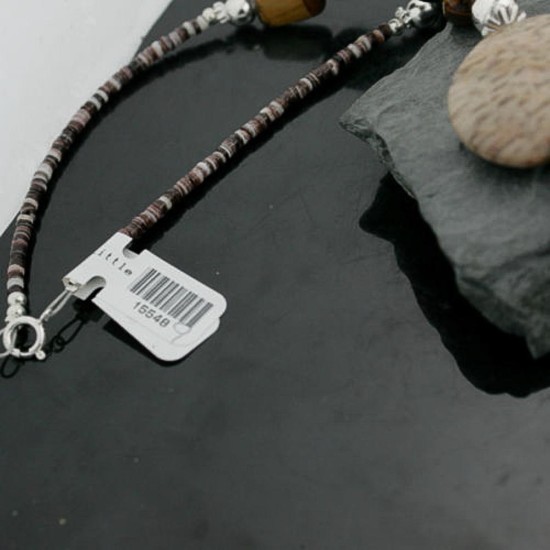 Certified Authentic Navajo .925 Sterling Silver Natural Tigers Eye Jasper Turquoise Native American Necklace 390732458105