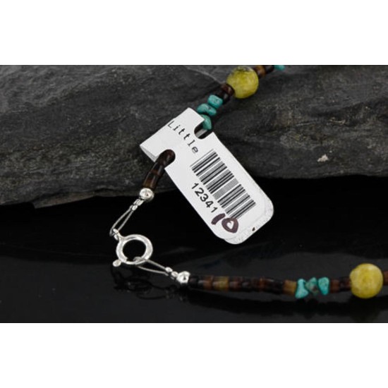 Certified Authentic Navajo .925 Sterling Silver Natural Turquiose Jasper Native American Bracelet 390743747084