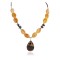 Certified Authentic Navajo .925 Sterling Silver Natural Turquoise Agate and Tigers Eye Native American Necklace 15465-26