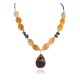 Certified Authentic Navajo .925 Sterling Silver Natural Turquoise Agate and Tigers Eye Native American Necklace 15465-26