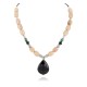 Certified Authentic Navajo .925 Sterling Silver Natural Turquoise Agate Black Onyx Native American Necklace 25289-66