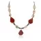 Navajo .925 Sterling Silver Natural Turquoise Agate Carnelian Hematite Native American Necklace 16092-3