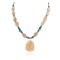 Certified Authentic Navajo .925 Sterling Silver Natural Turquoise Agate Hematite Native American Necklace 16092-5