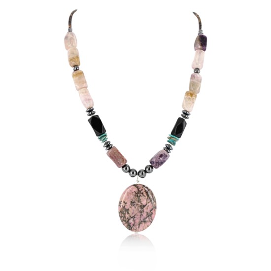 Certified Authentic Navajo .925 Sterling Silver Natural Turquoise Agate Native American Necklace 371060462893