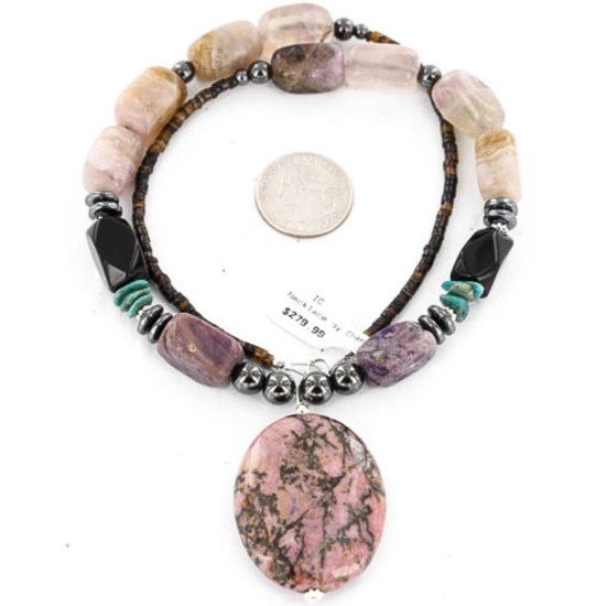 Certified Authentic Navajo .925 Sterling Silver Natural Turquoise Agate Native American Necklace 371060462893