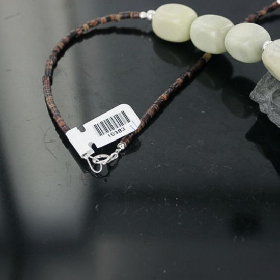 Certified Authentic Navajo .925 Sterling Silver Natural Turquoise Agate Native American Necklace 390677835373