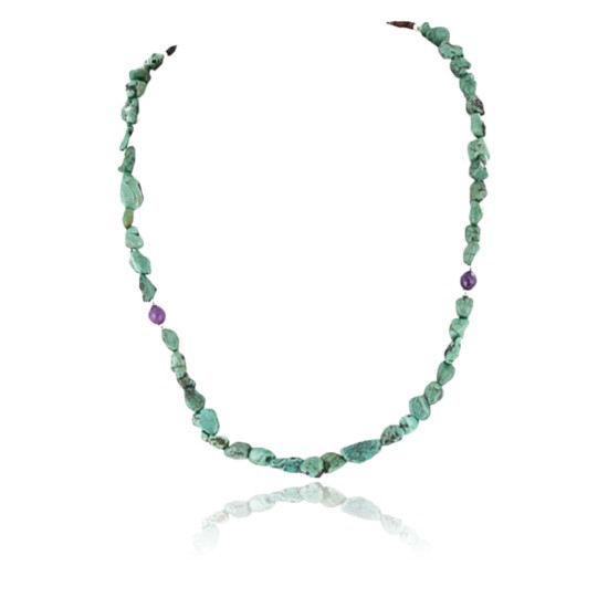 Certified Authentic Navajo .925 Sterling Silver Natural Turquoise Agate Native American Necklace 390756944205