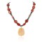 Certified Authentic Navajo .925 Sterling Silver Natural Turquoise Agate Red Jasper Hematite Native American Necklace  18072-101