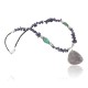 Certified Authentic Navajo .925 Sterling Silver Natural Turquoise Amethyst Agate Native American Necklace 370925639334