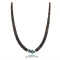 Certified Authentic Navajo .925 Sterling Silver Natural Turquoise Amethyst Graduated Heishi Native American Necklace 370840033797