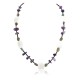 Certified Authentic Navajo .925 Sterling Silver Natural Turquoise Amethyst Mother of Pearl Native American Necklace 18189 Certified Authentic Navajo .925 Sterling Silver Natural Turquoise Amethyst Mother of Pearl Native American Necklace 18189