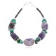 Certified Authentic Navajo .925 Sterling Silver Natural Turquoise Amethyst Native American Bracelet 12891-2