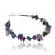Certified Authentic Navajo .925 Sterling Silver Natural Turquoise Amethyst Native American Bracelet 390751477213
