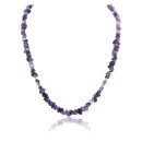 Navajo .925 Sterling Silver Natural Turquoise and AMETHYST Native American Necklace 15794-7
