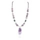 Certified Authentic Navajo .925 Sterling Silver Natural Turquoise and AMETHYST Native American Necklace 371007008020