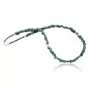 Navajo .925 Sterling Silver Natural Turquoise and Coral Native American Necklace 390740887663