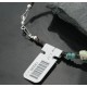 Certified Authentic Navajo .925 Sterling Silver Natural Turquoise and Gaspeite Native American Bracelet 370974617439