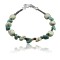 Certified Authentic Navajo .925 Sterling Silver Natural Turquoise and Gaspeite Native American Bracelet 390734524362