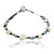 Certified Authentic Navajo .925 Sterling Silver Natural Turquoise and Gaspeite Native American Bracelet 390741195902