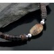 Certified Authentic Navajo .925 Sterling Silver Natural Turquoise and Graduated Heishi Native American Necklace 390619444172