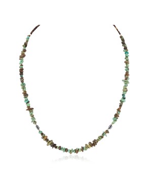 Certified Authentic Navajo .925 Sterling Silver Natural Turquoise and Hematite Native American Necklace 16071