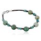 Certified Authentic Navajo .925 Sterling Silver Natural Turquoise and Jade Native American Bracelet 390737972669