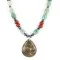 Authentic Navajo .925 Sterling Silver Natural Turquoise and Jade Native American Necklace