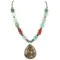 Authentic Navajo .925 Sterling Silver Natural Turquoise and Jade Native American Necklace