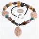 Certified Authentic Navajo .925 Sterling Silver Natural Turquoise and JASPER Native American Necklace 25205