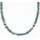 Navajo .925 Sterling Silver Natural Turquoise and Jasper Native American Necklace 390828633739
