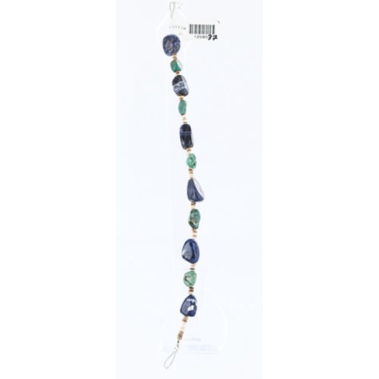 Certified Authentic Navajo .925 Sterling Silver Natural Turquoise and LAPIS Native American Bracelet 371007903011