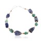 Certified Authentic Navajo .925 Sterling Silver Natural Turquoise and LAPIS Native American Bracelet 371007903011