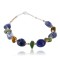 Certified Authentic Navajo .925 Sterling Silver Natural Turquoise and Lapis Native American Bracelet 390751264836