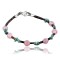 Certified Authentic Navajo .925 Sterling Silver Natural Turquoise and Native American Pink Quartz Bracelet 370977357101