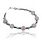 Certified Authentic Navajo .925 Sterling Silver Natural Turquoise and Native American Pink Quartz Bracelet 390735954619