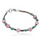 Certified Authentic Navajo .925 Sterling Silver Natural Turquoise and Native American Pink Quartz Bracelet 390742423467