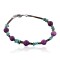 Certified Authentic Navajo .925 Sterling Silver Natural Turquoise and Purple Jade Native American Bracelet 370976448795