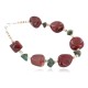 Certified Authentic Navajo .925 Sterling Silver Natural Turquoise and Red Jasper Native American Bracelet 13020-1
