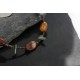 Certified Authentic Navajo .925 Sterling Silver Natural Turquoise Carnelian Native American Necklace 15265-17