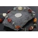 Certified Authentic Navajo .925 Sterling Silver Natural Turquoise Carnelian Native American Necklace 15265-17