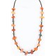 Certified Authentic Navajo .925 Sterling Silver Natural Turquoise Carnelian Native American Necklace 15888-2