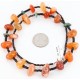 Certified Authentic Navajo .925 Sterling Silver Natural Turquoise Carnelian Native American Necklace 15888-2