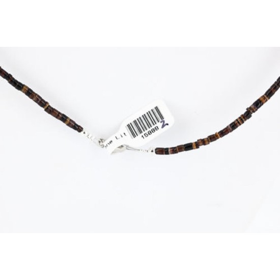 Certified Authentic Navajo .925 Sterling Silver Natural Turquoise Carnelian Native American Necklace 15888-2