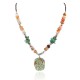 Certified Authentic Navajo .925 Sterling Silver Natural Turquoise Carnelian Native American Necklace 750102-27