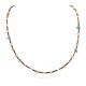 Certified Authentic Navajo .925 Sterling Silver Natural Turquoise Carnelian Native American Necklace Chain 750191