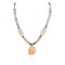 Certified Authentic Navajo .925 Sterling Silver Natural Turquoise Charoite Hematite Smoky Quartz Agate Native American Necklace 790105