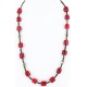 Certified Authentic Navajo .925 Sterling Silver Natural Turquoise CORAL 95 Native American Necklace 15755-95